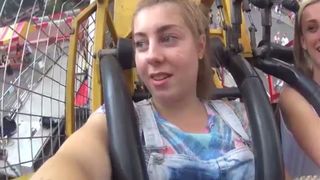 College Girl Orgasms On Rollercoaster