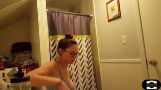 Spying beautiful teen on shower,second Part 2