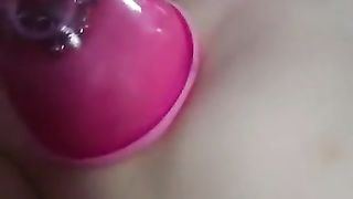 Slut wife's tits clamped, screwed and pumped fully