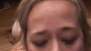 Dirty Whore gets Her Face Sprayed with cum