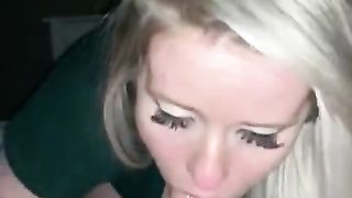 Perfect Blond Sucks and Rides Cock