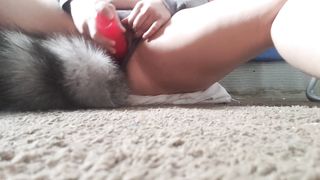 Kitten Masturbates for Master until she Squirts