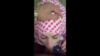 Turkish Muslim Bitch sucking cock hijab whore