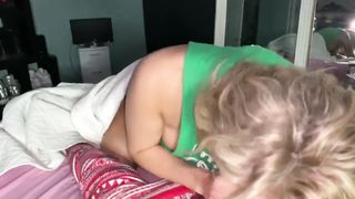 Waking him up to Swallow his Cum: Amateur Mandy FoXXX