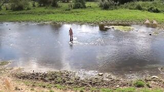 Nude bathing in Derzha-river - shick shack shock