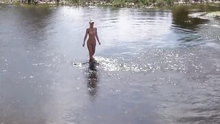 Nude bathing in Derzha-river - shick shack shock