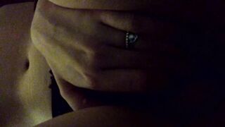 Evening homemade masturbation in beautiful red lingerie with an orgasm. Close-up