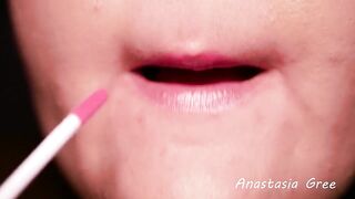 Sensual lips with soft lip gloss