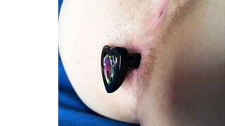 My Rainbow Heart Butt Plug with a small gape