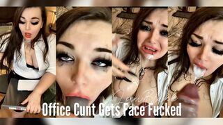 Office Cunt Gets Face Fucked