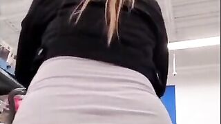 Me In My Short White Mini Skirt & Asian Ass Flashing In A Mall & Walmart