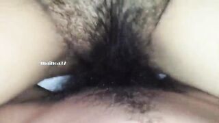 amazing pink and hairy pussy