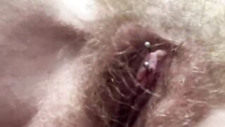 Playing with the pubes on my perfect little pussy POV