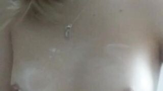 Naked home daytime striptease and masturbation with orgasm. Close-up