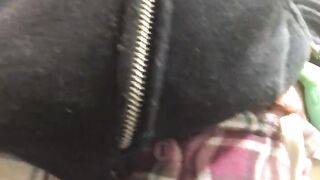 Horny housewife shows you exactly how to turn her on by running her fingers along her pubic hairs