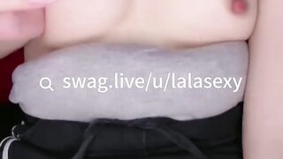 Asian Pink Pusssy fucked with Dildo swag.live lalasexy