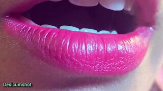 Hot girlfriend lips play with her boyfriend