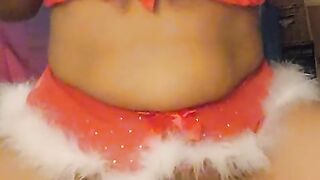 Merry Fuckmas ???? Fucking my tight ass with my wet pussy and big tits on display ???? (Re-upload)