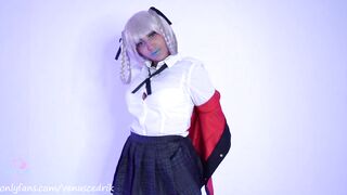 Intense orgasm doing Kakegurui cosplay