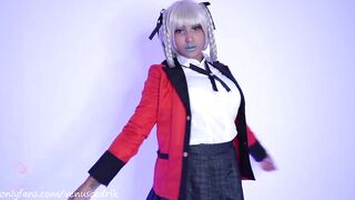 Intense orgasm doing Kakegurui cosplay