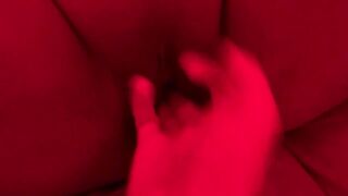 Fingering and fucking my best friend under red lights