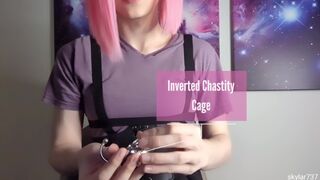 Putting on an Inverted Chastity Cage