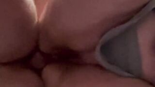 Bear Fucking BBW Wife From Below Creampie