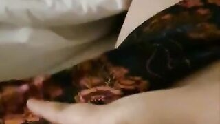 Pussy play in new silk pyjamas (full video & real orgasm on onlyfans secretlifeoflexi