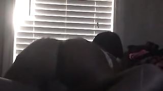 Ebony BBW Riding Dick on a Squeaky Bed.