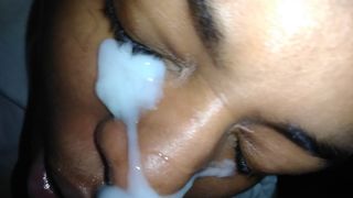 Ebony Sloppy Facefucking and Huge Facial is Covid 19 Cure