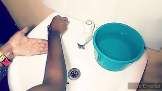 African Teen goes the Extra Miles to Wash her Hand #COVID-19 #scrubhub