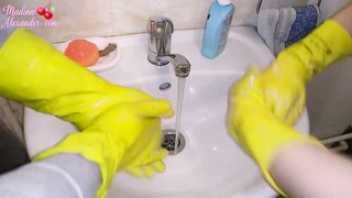 Couple Washing Hands and Sex Toy before Sex #SCRUBHUB