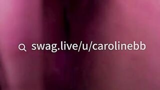 Asian pornstar @carolinebb creampied on livestream. SWAG.live