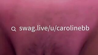 Asian pornstar @carolinebb creampied on livestream. SWAG.live