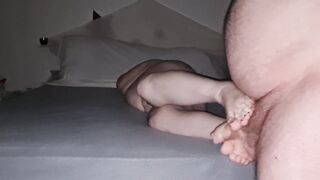 Footjob caro