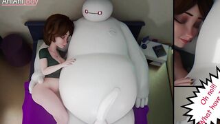 Busty MILF Cass Hamada x Baymax