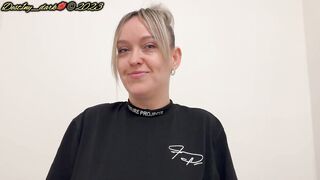 ASMR Blonde Milf Standing Toilet Pissing Squirt After Being Fingered and Licked????????????????