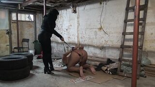 Syrian Mistress Humiliates Old German In His Basement