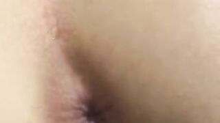 Jessy-Rabbit (AMATEUR) takes his cock out of my ass after he cum inside me