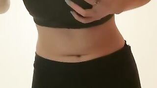 Homemade stripping and touching myself (hourglass body)