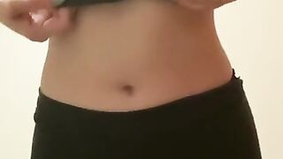 Homemade stripping and touching myself (hourglass body)