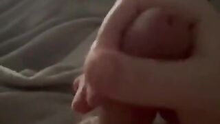 Jerking off till I cum on my hard cock