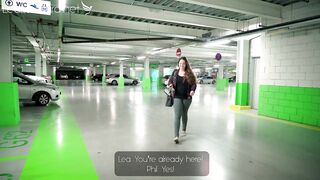 PUBLIC - Curvy amateur girl Lea gets fucked in a parking garage