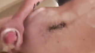 Stroking My Long White Cock In The Shower (cumshot)