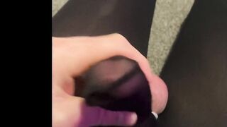 nylon sheath pantyhose and skirt pre cum