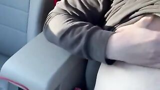 Jerking off in the car outside of school