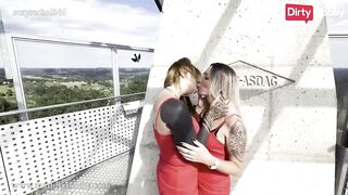 MyDirtyHobby - Cameraman Fucks Gorgeous sexyrachel846 & Her Stunning Friend On Top Of A Tower