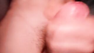 Massive cumshot on my belly (also hit my lips????)