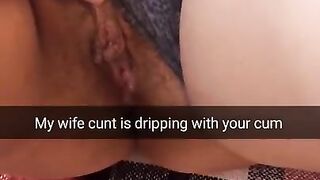 Oops...sorry i accidentally creampie your wife in pussy, but she like it! -Cuckold Snap Captions