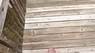 Huge BBC Cumshot Outside On Patio (dirty talk)